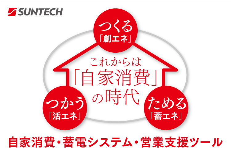 これからは「自家消費」の時代 つくる「創エネ」 つかう「活エネ」 ためる「蓄エネ」 自家消費・蓄電システム・営業支援ツール