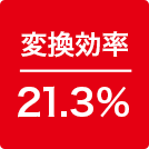 変換効率21.3%